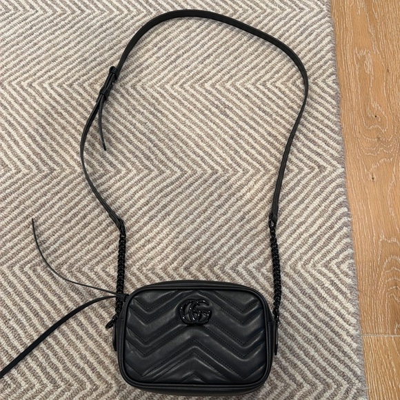 Gucci Marmot Mini Shoulder Bag Black Leather - Picture 10 of 16